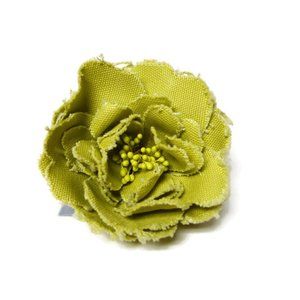 chunky green flower statement brooch